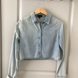 Cropped denim top💙